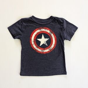Marvel Dark Blue Captain America Shield Tee